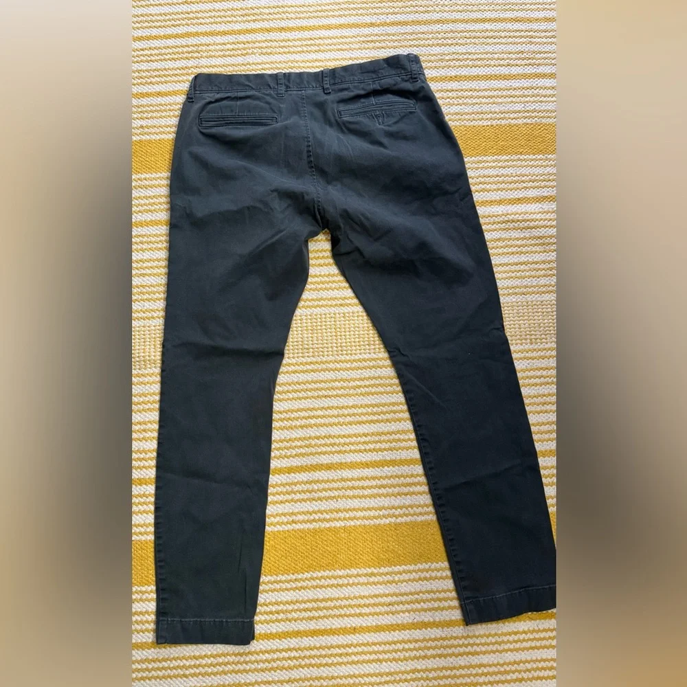 J. Crew Stretch Men's Dark Grey/Green Chino Pants - Skinny Fit